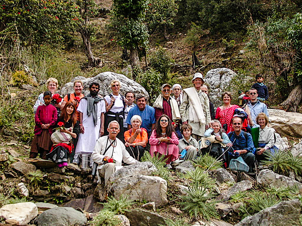 A happy group on the way to Babaji's Cave. Many bonds and friendships are made along the way.
